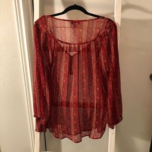 Lucky Brand Red Blouse
